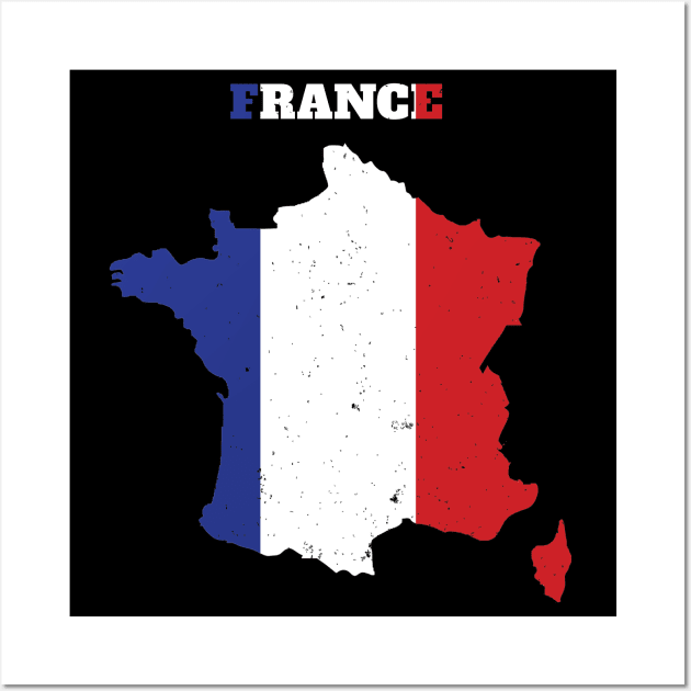 France map flag, French Wall Art by maro_00